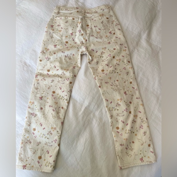 NEW Joe's Jeans The Scout Flower In Your Pocket Floral cropped cream jeans, 29 - Picture 6 of 13